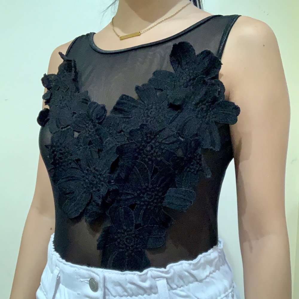 Floral Mesh Bodysuit